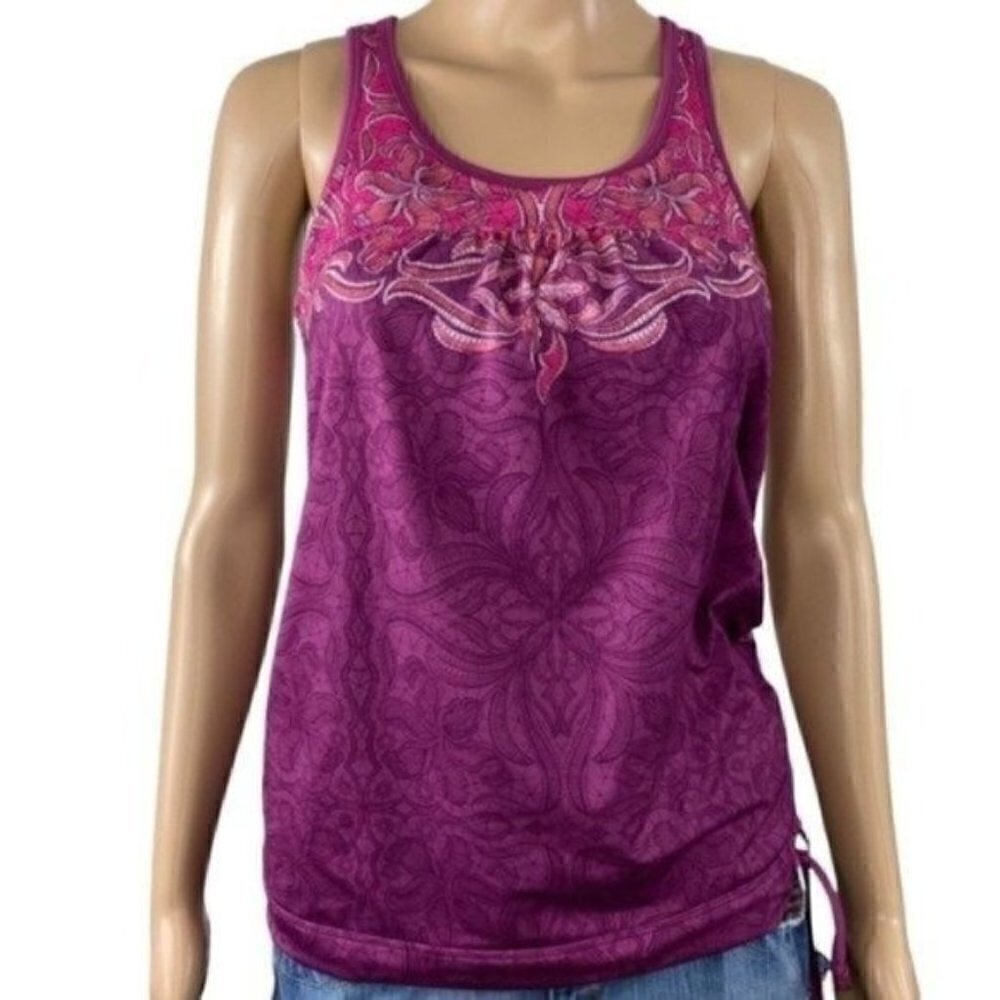 ATHLETA Tinker Tank cinch waist tank top XS Style #413912 Printed TINKERRASP